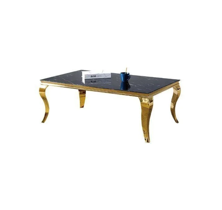 Table Basse BAROQUE Noir Dore