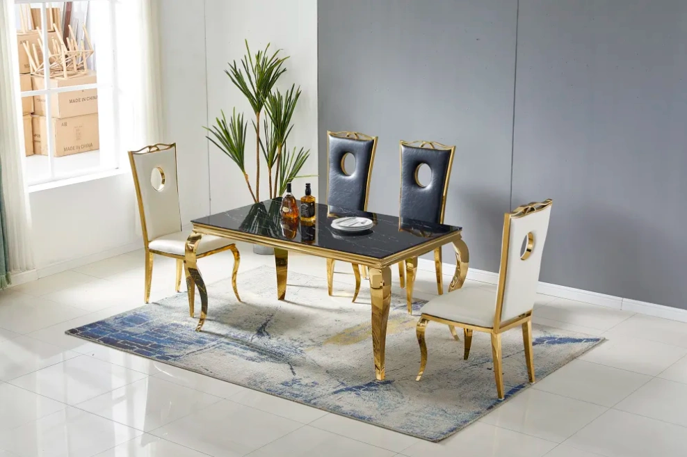 Table a Manger BAROQUE Beige Dore 150cm