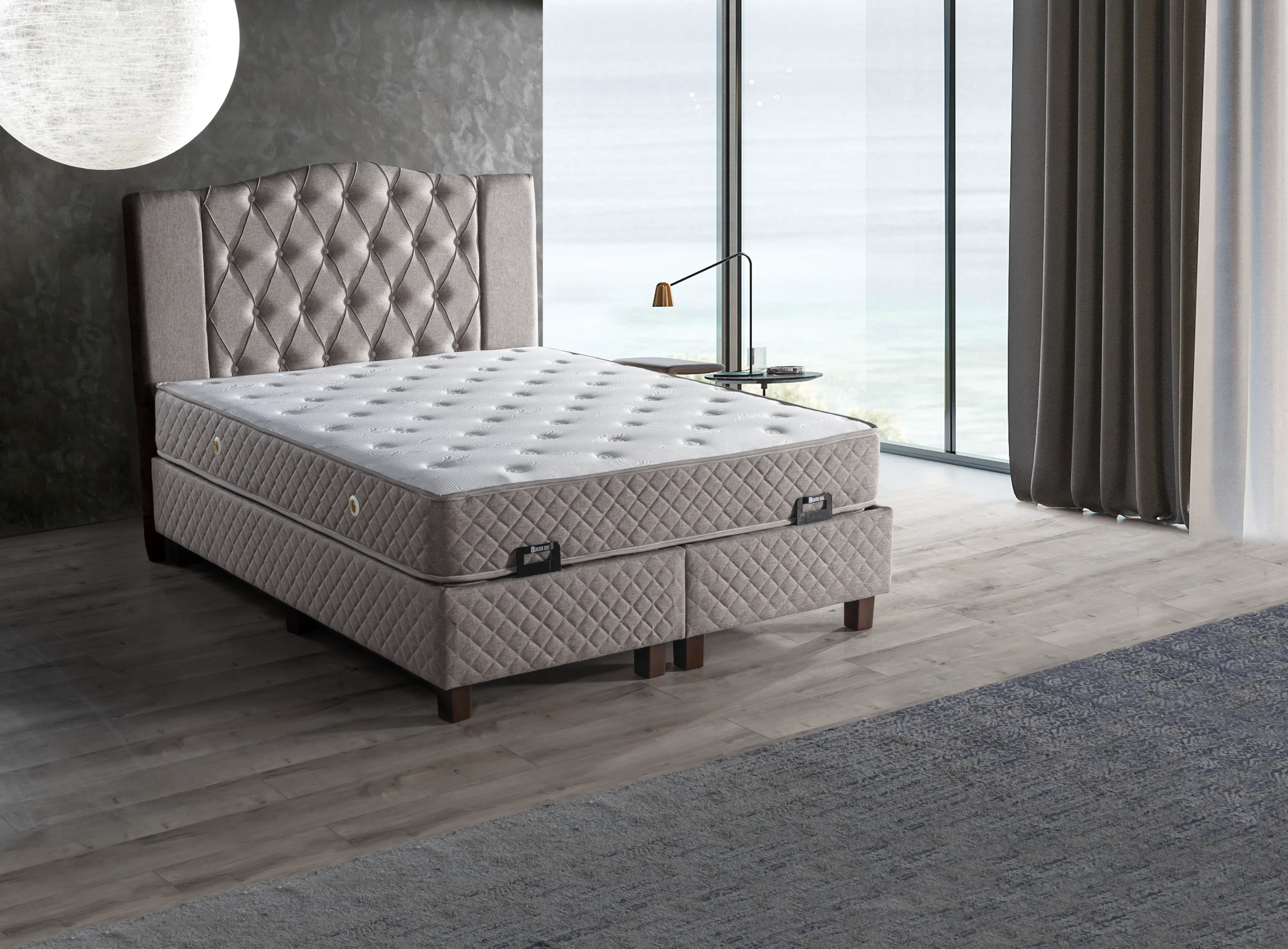Lit Coffre FAVORI Beige