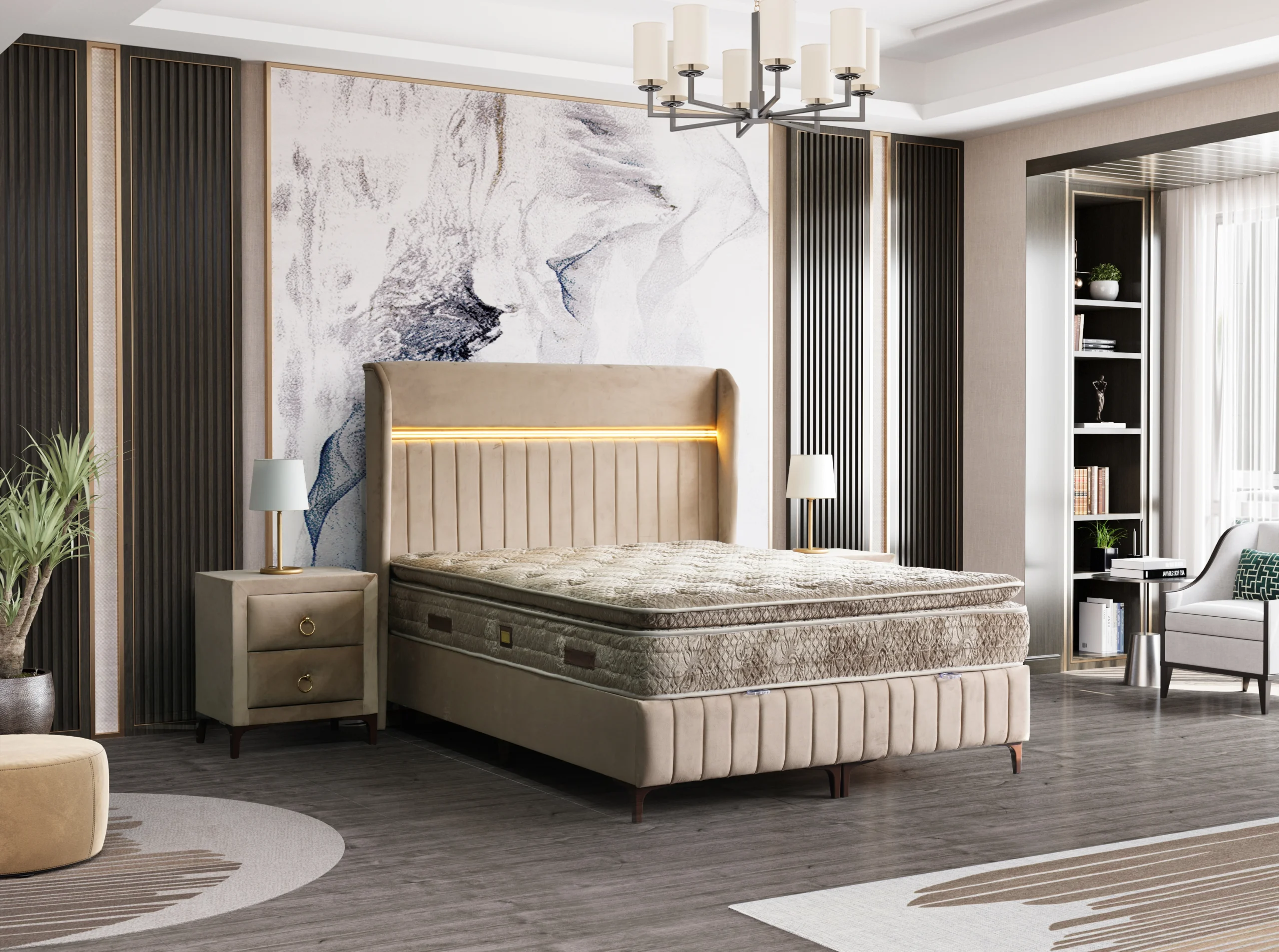 Lit Coffre SOFIA Beige