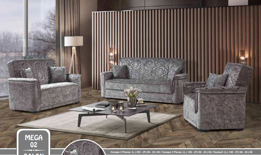 Canape MEGA 3+2+1 Gris