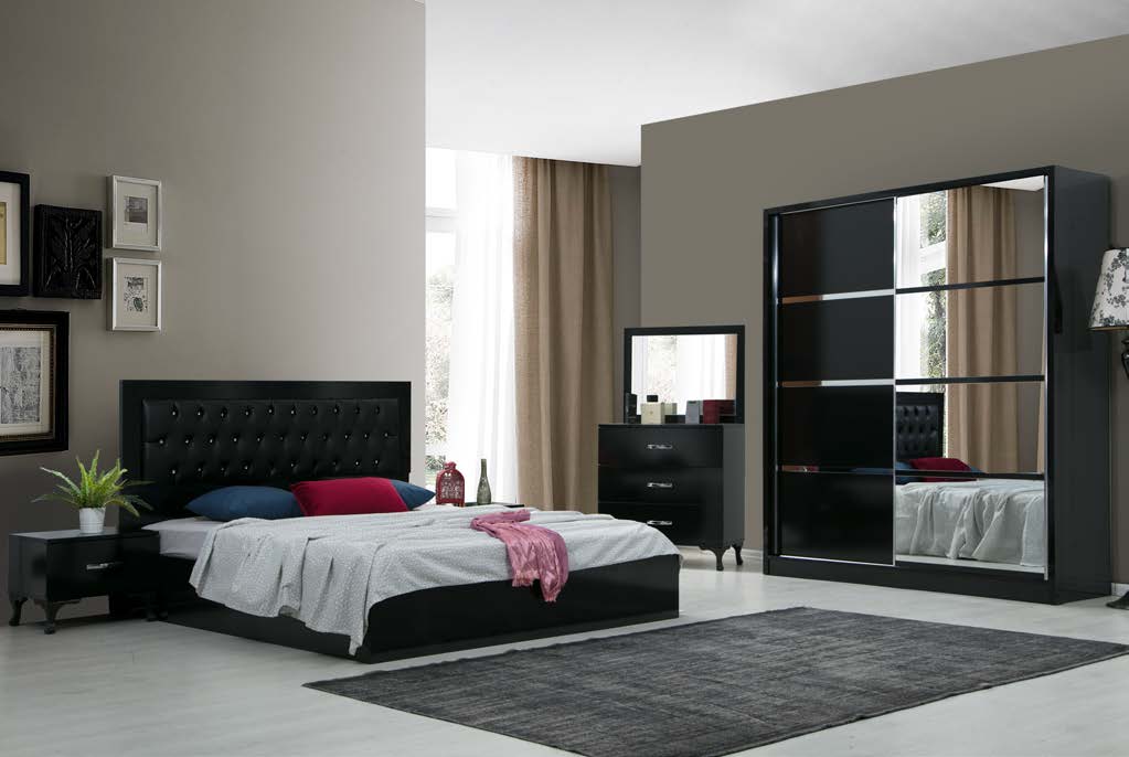 Chambre à coucher MONOCO NOIR