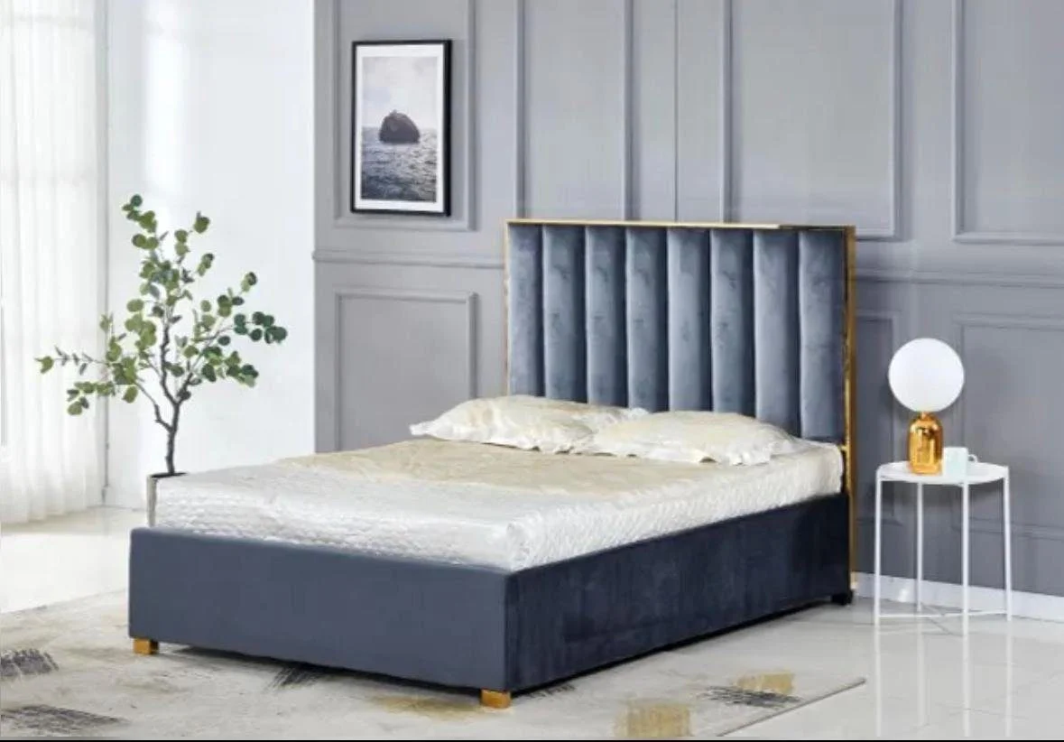 Cadre Lit TONY 740AN Gris Velours 160