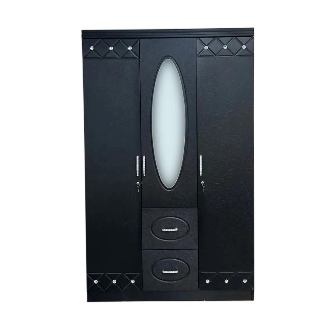 Armoire 3 Portes STEEFAN M6 Noir  / Blanc