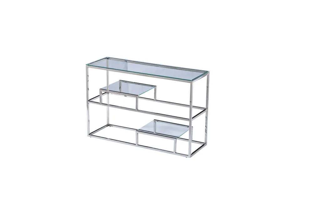 CONSOLE ROMI TRANSPARENT ARGENT