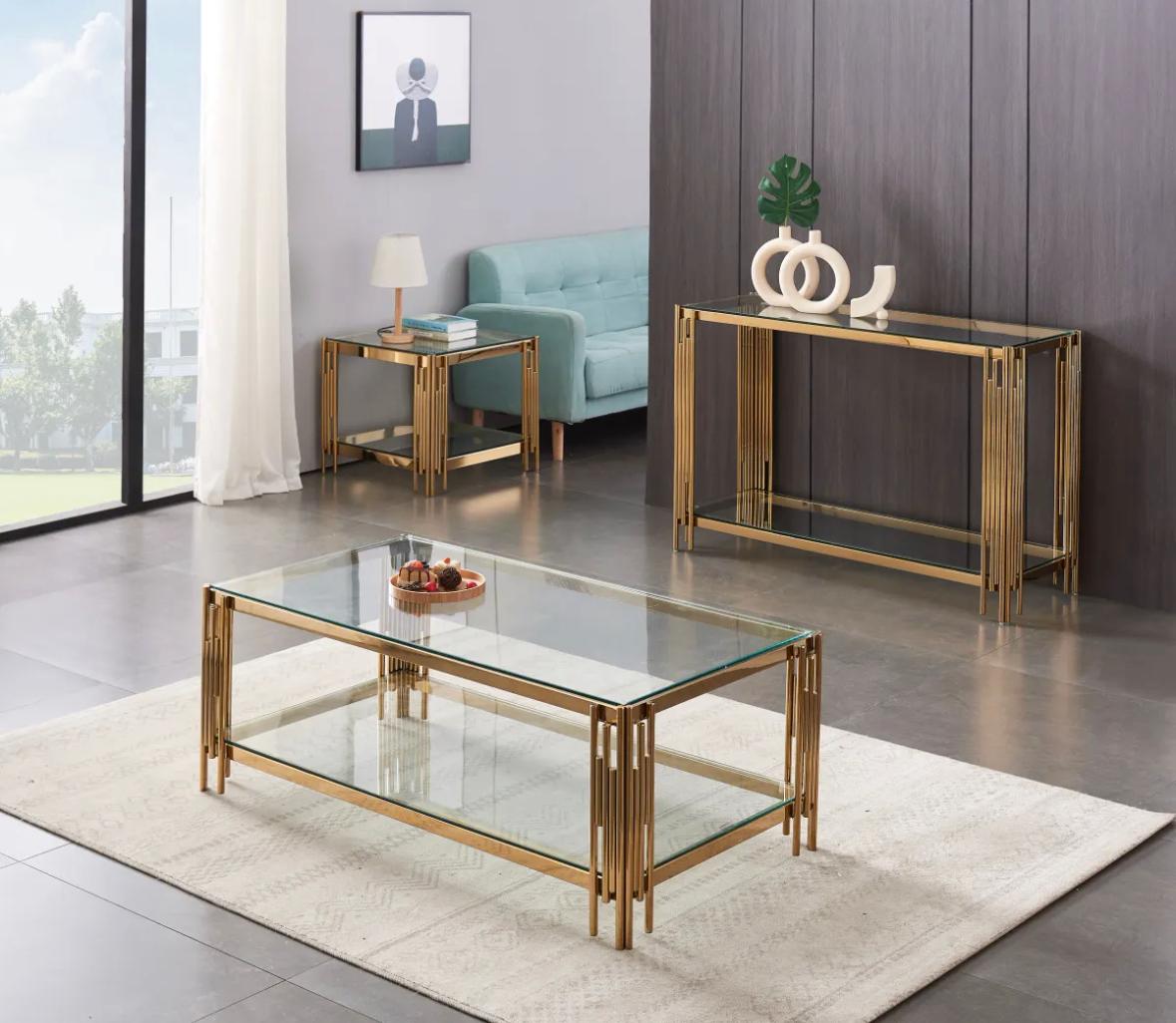 Table Basse FLUTE TRANSPARENT  120cm