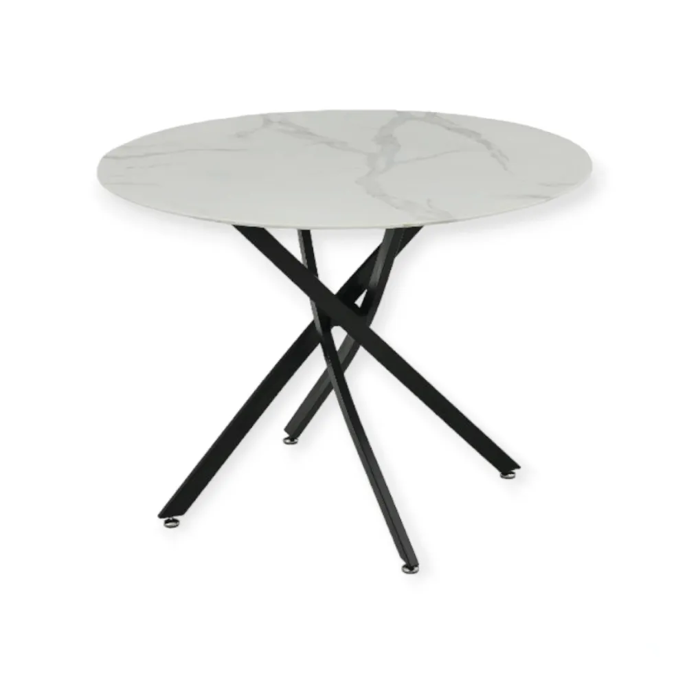 TABLE OLIVIA ROND 1M20 PIED NOIR