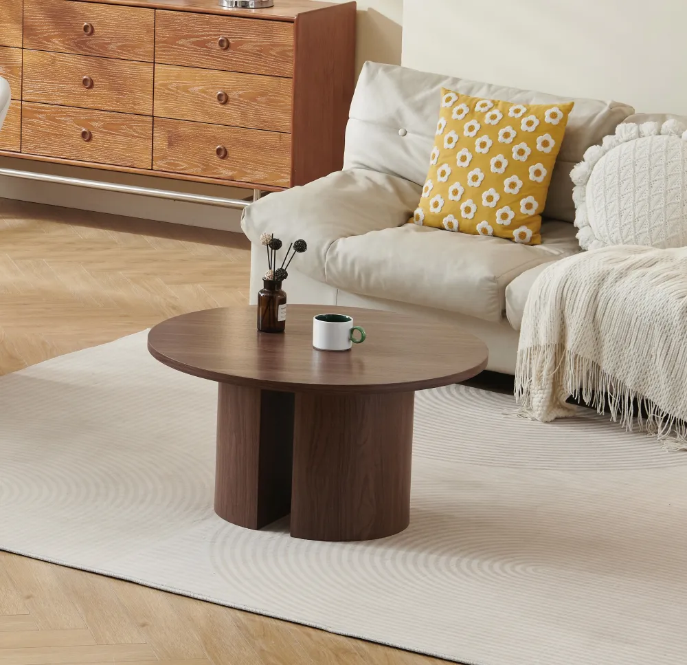 TABLE BASSE EFFET NOYER VICTORIA 90CM