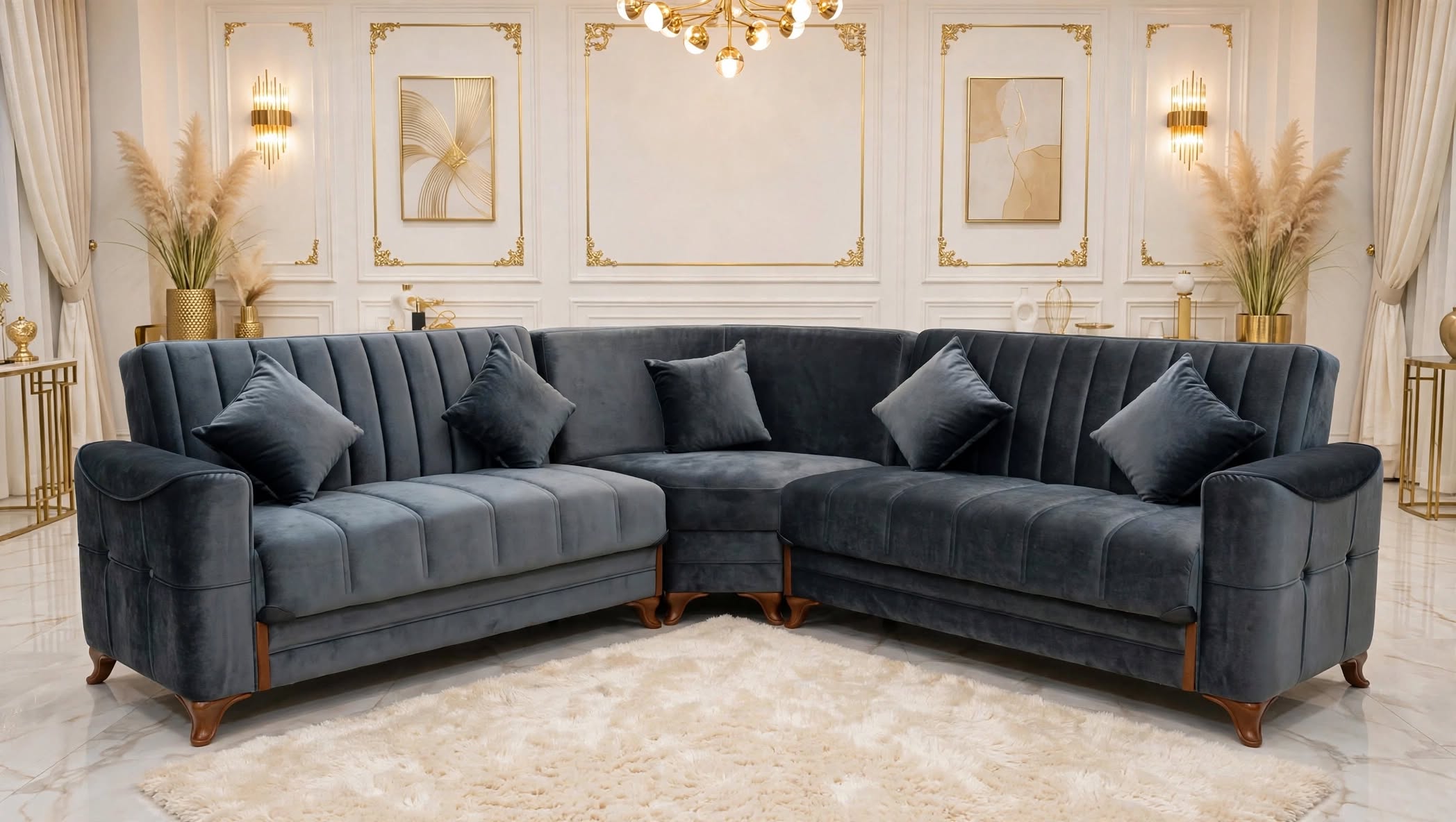 Canape D'angle  ACELYA Gris