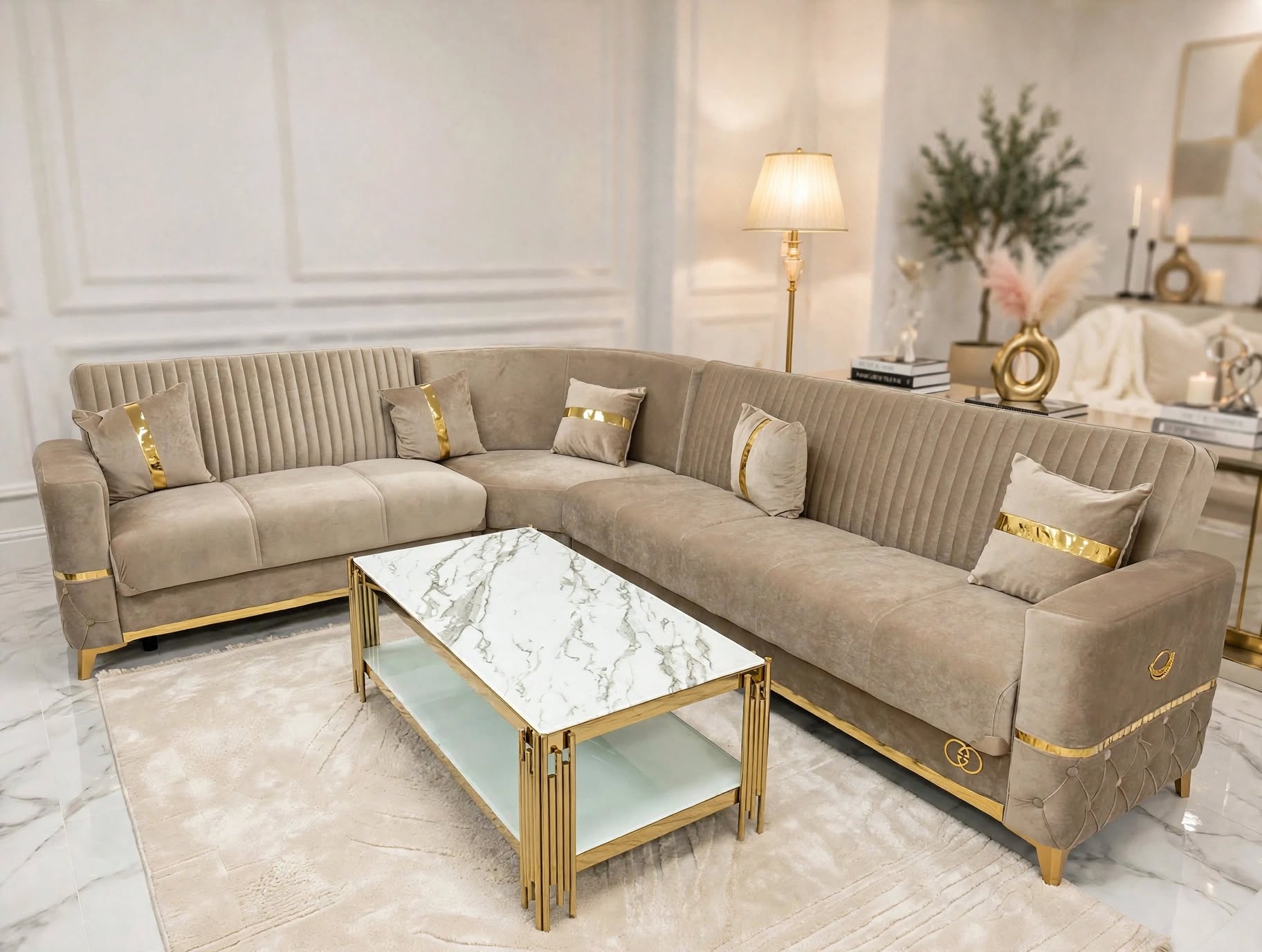 Canape D'angle VIVA Beige