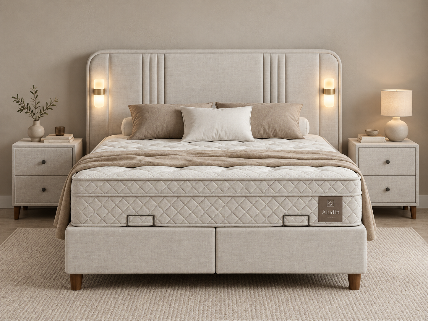 Lit Coffre AZURA Beige