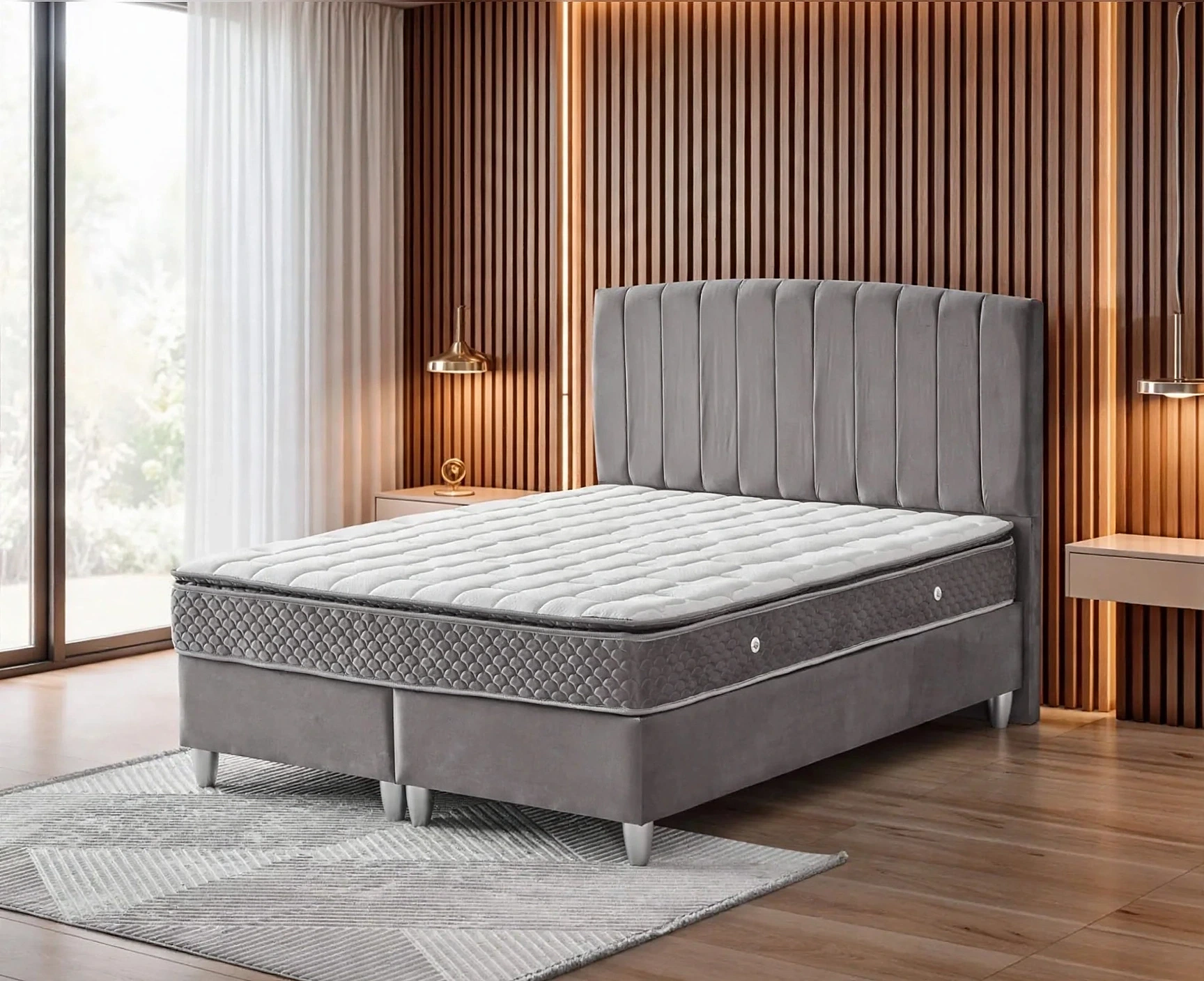 Lit Coffre ANCONA 160 Avec Matelas Neuf  28cm