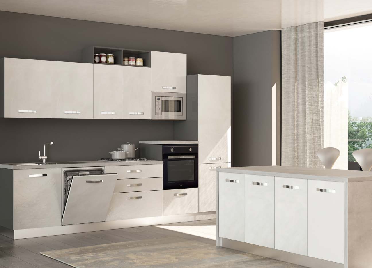 Cuisine AISHA 330 avec Îlot – (Sans Appareil)