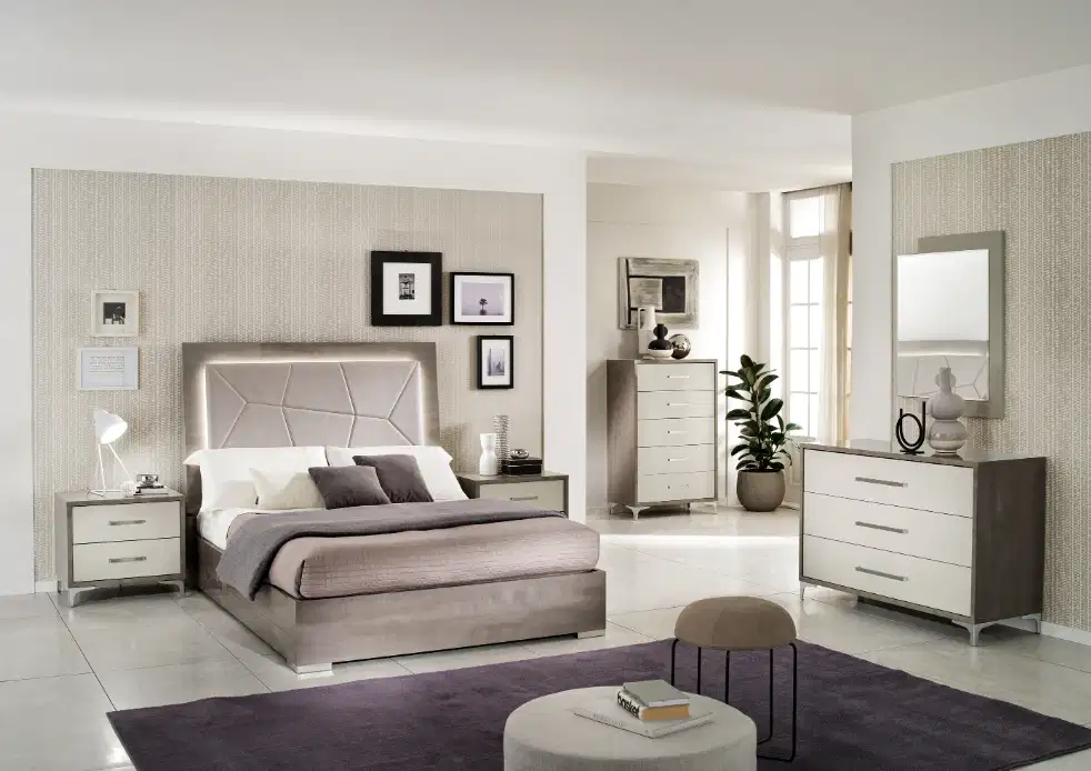 Chambre a Coucher KRISTEL Gris
