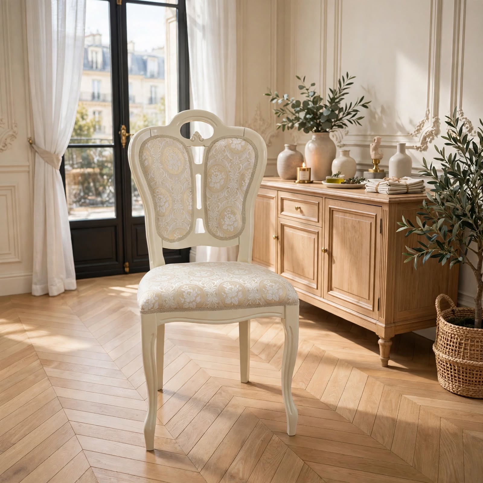 CHAISE GRETA Beige BOIS
