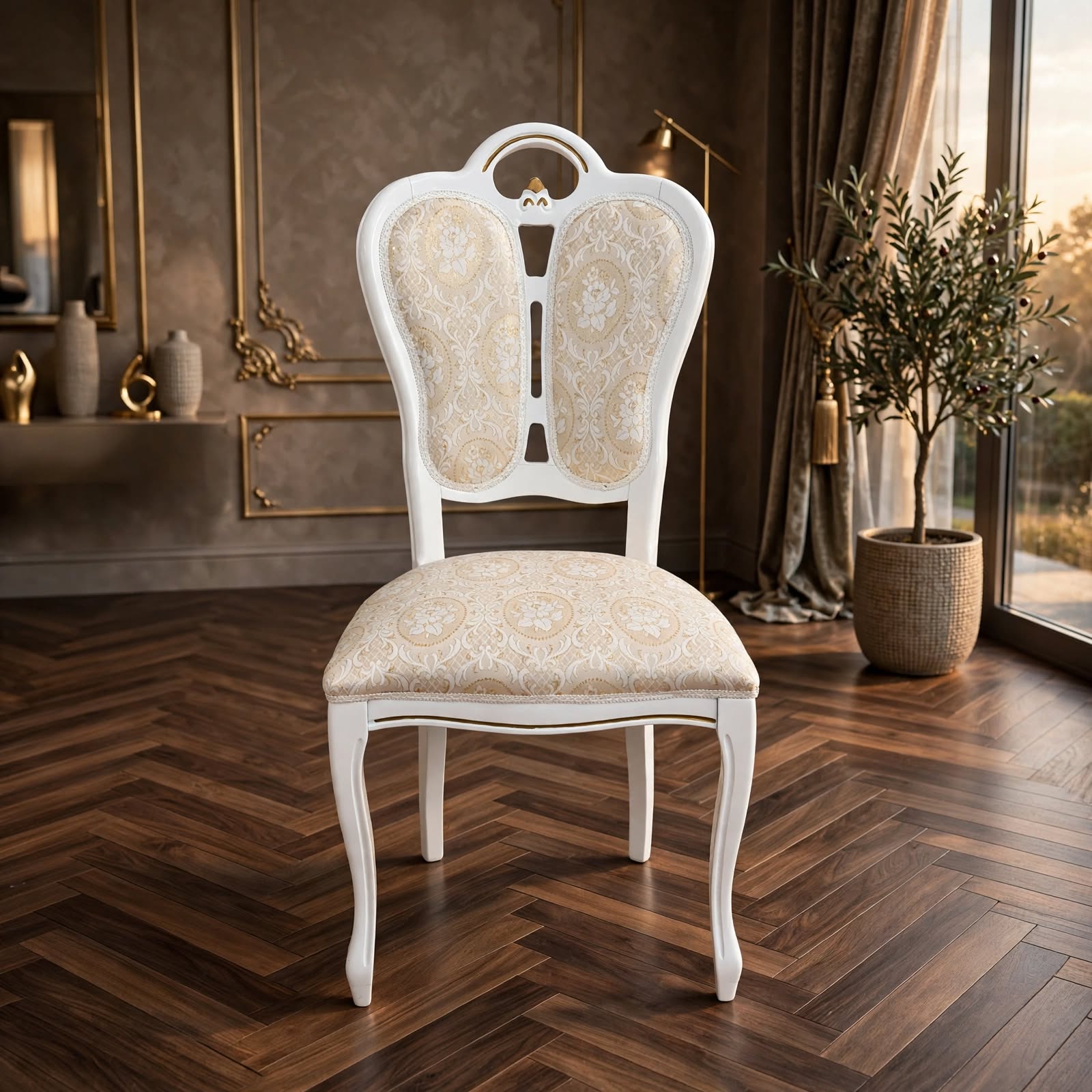 CHAISE BETTY Blanc BOIS