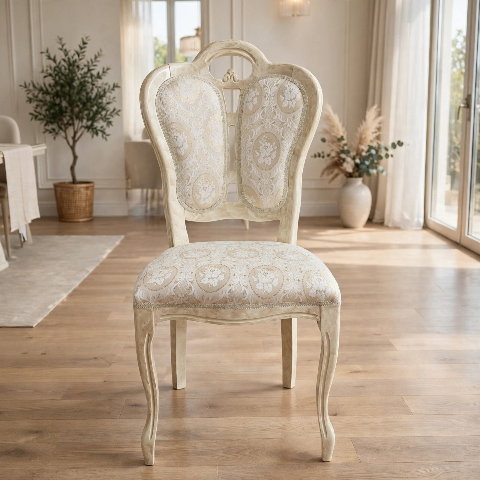 CHAISE BETTY Beige BOIS Avec Glitch